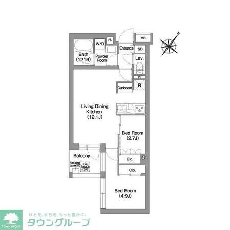 コンフォリア・リヴ渋谷本町の物件間取画像
